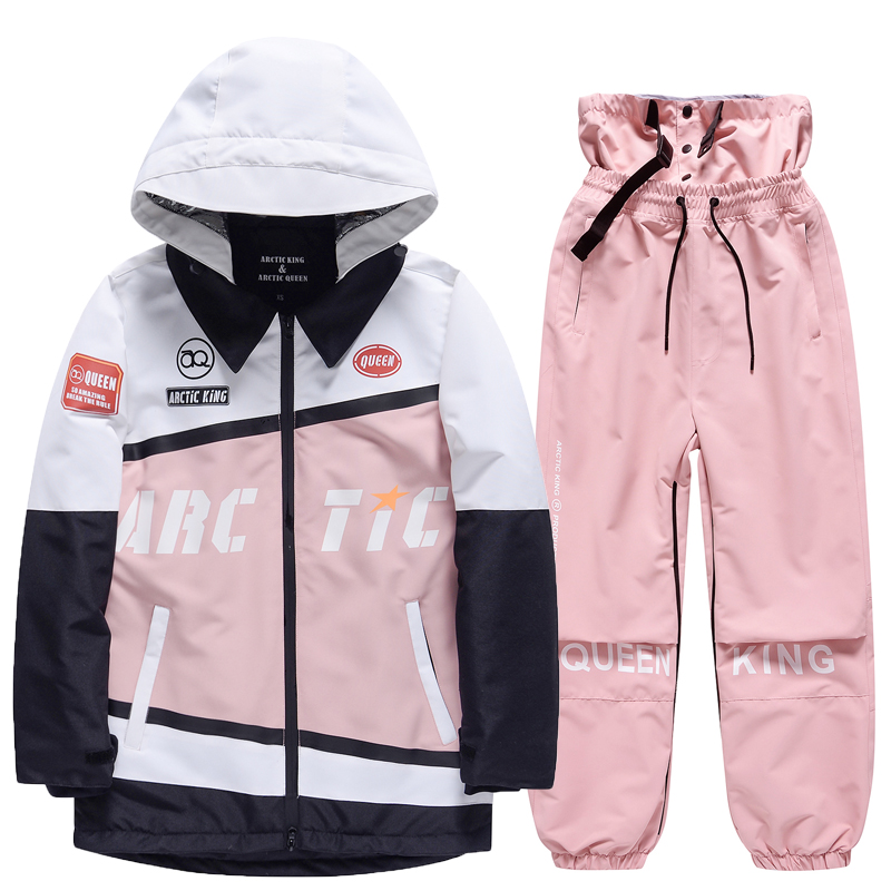 Ski Pants Waterproof - หิมะชุดสูทชุดสําหรับผู้ชายและผู้หญิงสโนว์บอร์ดเสื้อผ้ากันน้ําฤดูหนาวกลางแจ้งเครื่องแต่งกายสกีสวมเสื้อแจ็คเก็ตและกางเกงจีน
