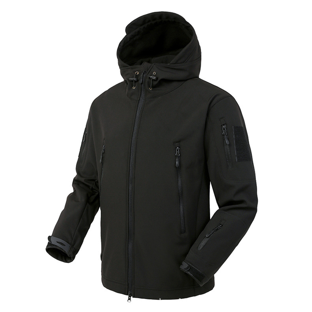 Windproof Jacket Softshell - เสื้อแจ็คเก็ตมอเตอร์ไซค์แบบนิ่มสำหรับผู้ชาย เสื้อแจ็คเก็ตทหารกันลมกันน้ำสำหรับกิจกรรมกลางแจ้ง เสื้อแจ็คเก็ตทหารมีฮู้ดสำหรับผู้ชาย