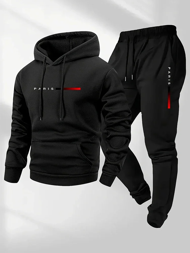 Winter Wear Clothes - ชุดกีฬาลำลองสำหรับวิ่งจ๊อกกิ้ง สีพื้น เรียบง่าย ชุดกีฬาผู้ชาย ใส่สบายทั้งในบ้านและนอกบ้าน ชุดใหม่ปี