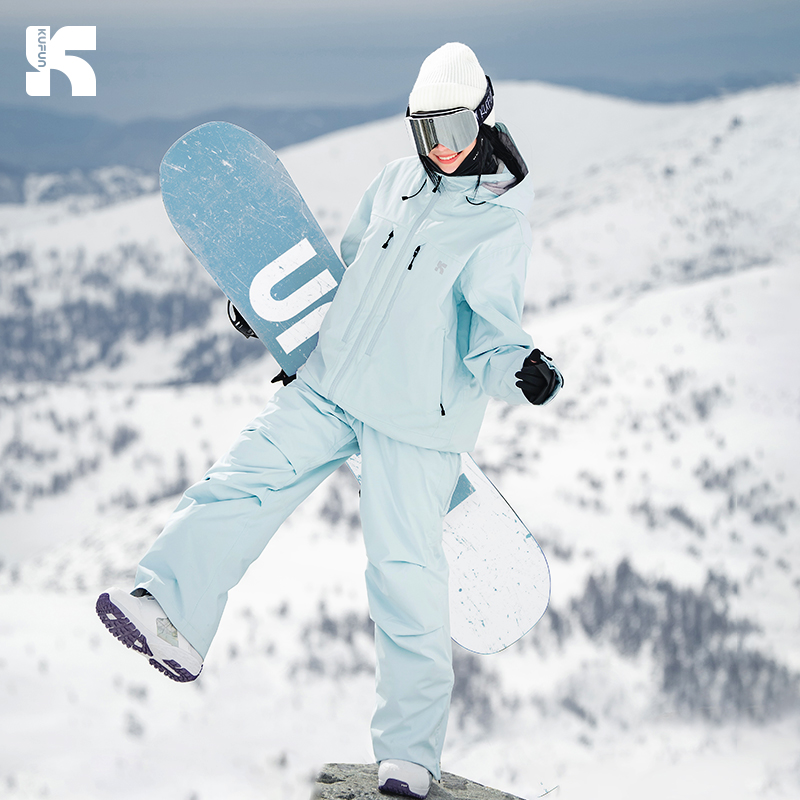 Ski Pants Waterproof - KUFUN สกีชุดกันน้ําหนาสโนว์บอร์ดเสื้อแจ็คเก็ตหิมะ Windproof กางเกงกางเกงหลวม Casual Man