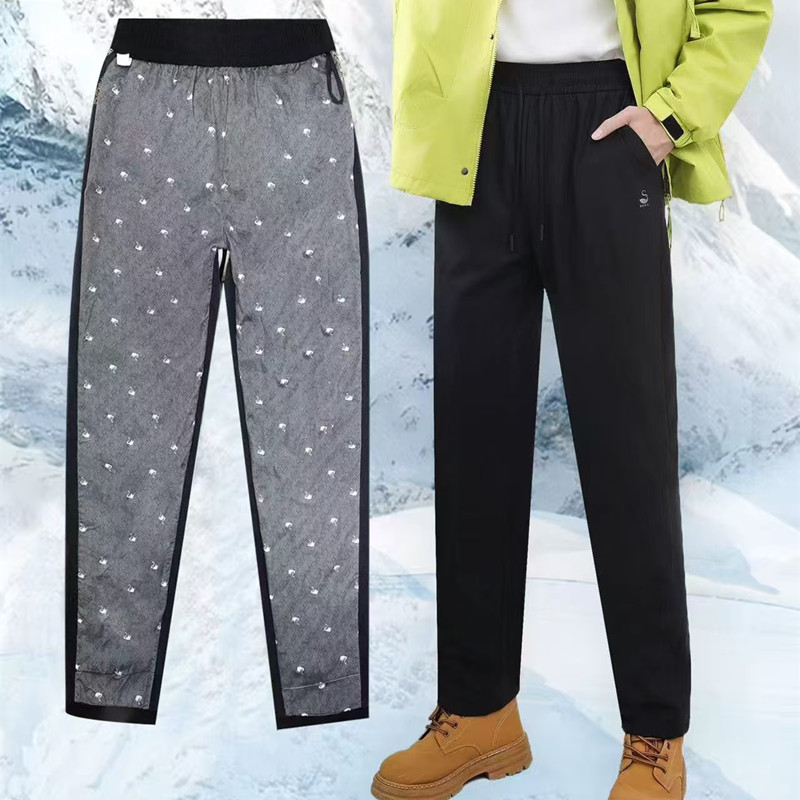 Ski Pants Waterproof - กางเกงขายาวกันหนาวบุขนเป็ดสำหรับผู้ชาย กันน้ำ กันลม อุ่น เหมาะสำหรับเล่นกีฬากลางแจ้ง เล่นสกี