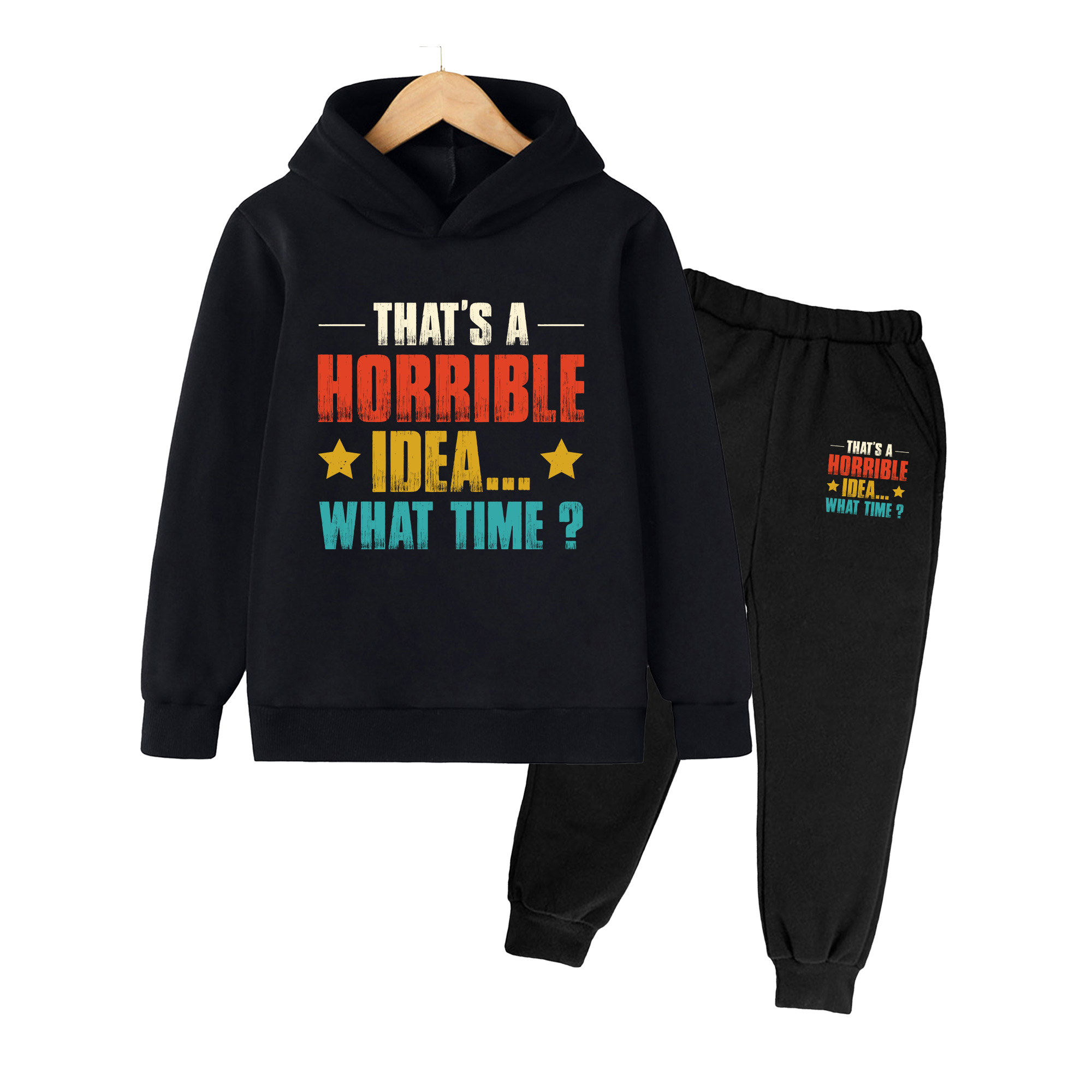 Winter Clothing Ideas - ชุดเสื้อฮู้ดและกางเกงวอร์มสำหรับเด็ก, ลายพิมพ์ 