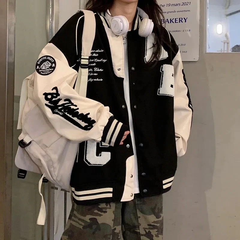Winter Clothing H&M - Y2k Lamb Wool Bomber Jacketหญิงขนาดใหญ่Streetwear 2025