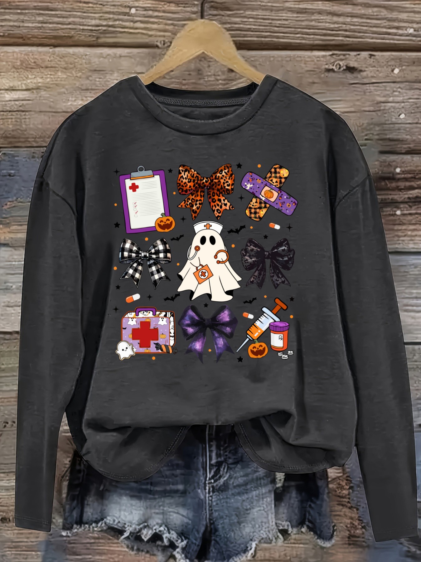 เสื้อยืดแขนยาวคอกลมลำลองสำหรับ - Winter Clothing Usa บทวิจารณ์และราคา