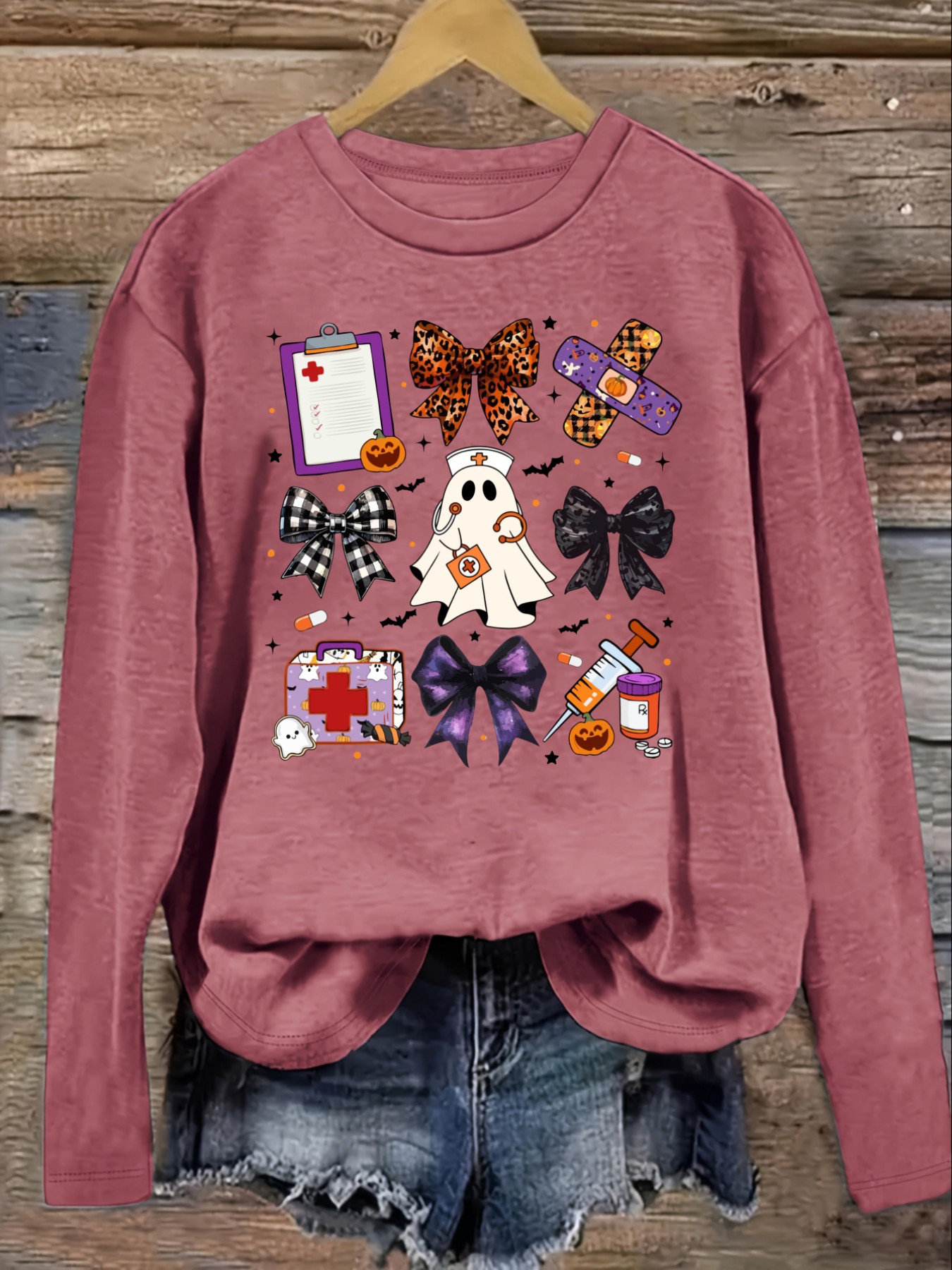 เสื้อยืดแขนยาวคอกลมลำลองสำหรับ - Winter Clothing Usa บทวิจารณ์และราคา