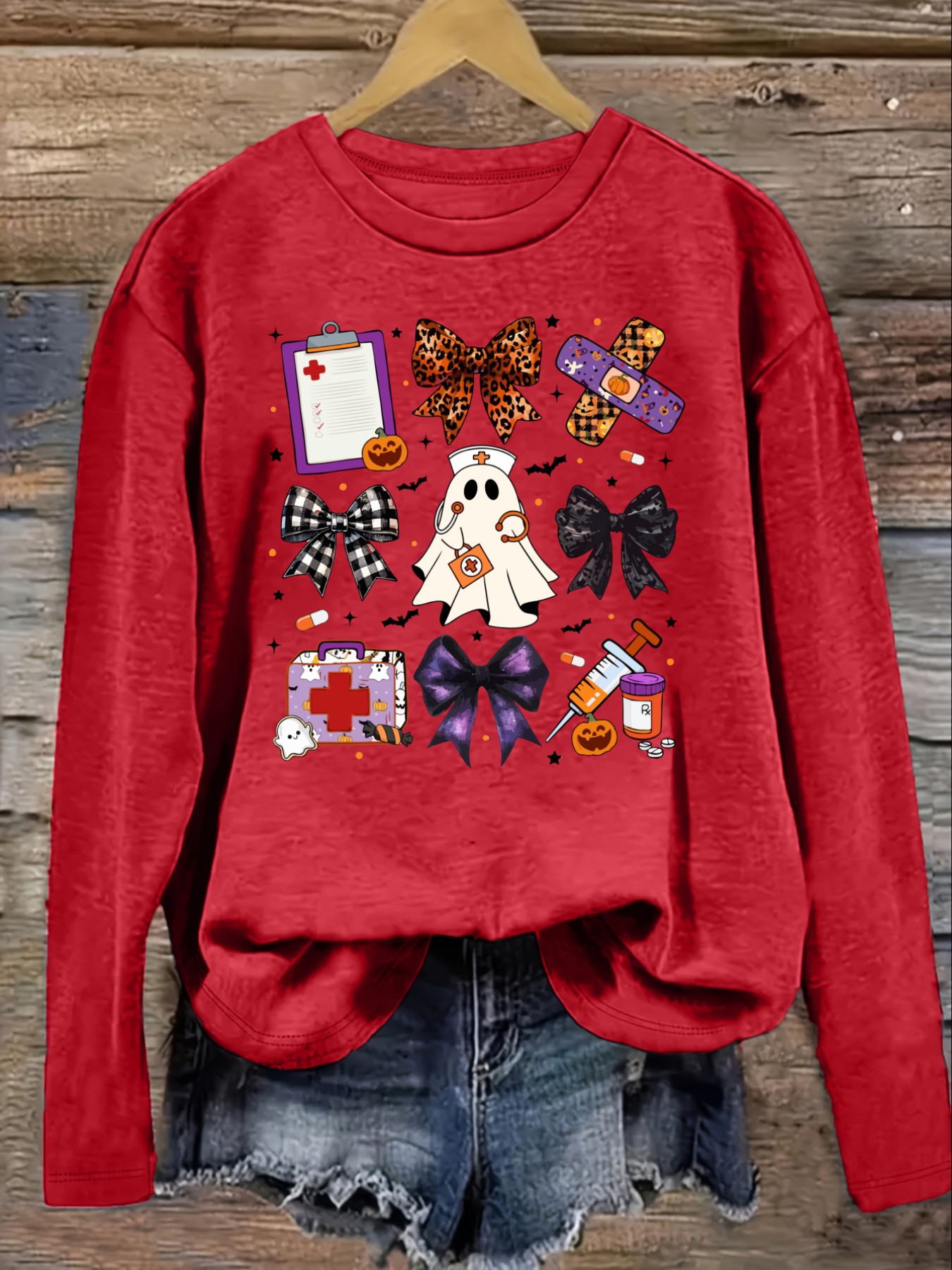 เสื้อยืดแขนยาวคอกลมลำลองสำหรับ - Winter Clothing Usa บทวิจารณ์และราคา
