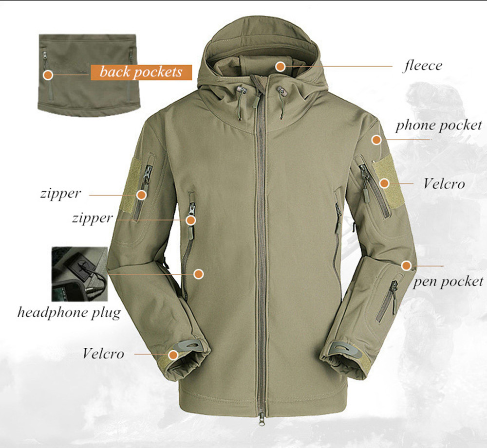 2025 Shark Skin Soft Shellฤดูห - Windproof Jacket Softshell บทวิจารณ์และราคา