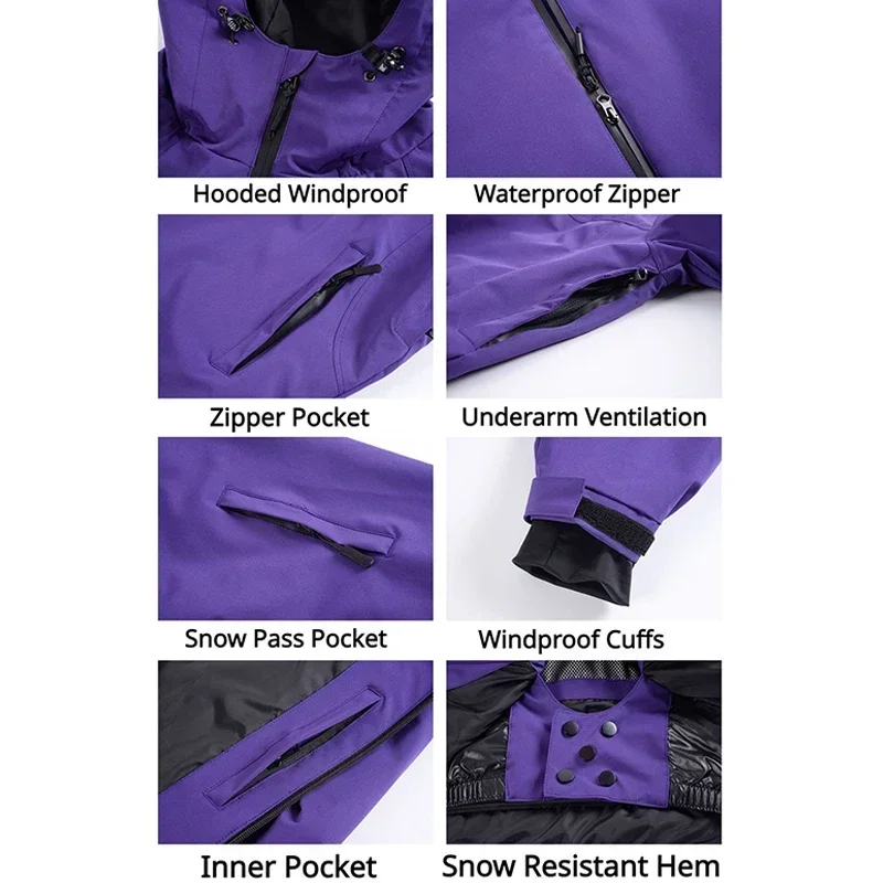 ผู้ชายฤดูหนาวกลางแจ้งสกีผู้หญิ - Ski Pants Waterproof บทวิจารณ์และราคา