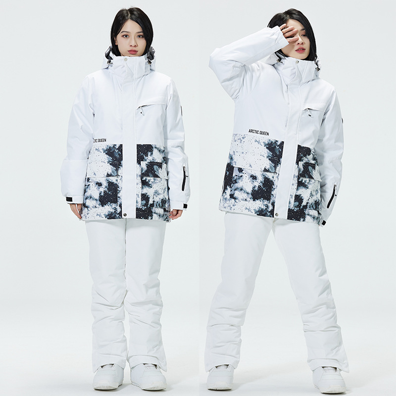 ชุดสกีบล็อกสีสําหรับผู้ชายและผ - Ski Pants Waterproof บทวิจารณ์และราคา