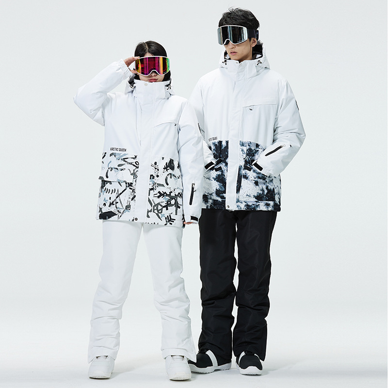 ชุดสกีบล็อกสีสําหรับผู้ชายและผ - Ski Pants Waterproof บทวิจารณ์และราคา