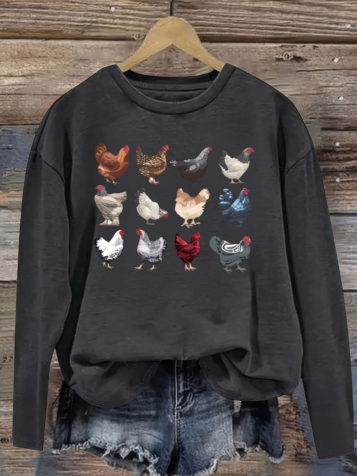 เสื้อยืดแขนยาวคอกลมลำลองสำหรับ - Winter Clothing Usa บทวิจารณ์และราคา
