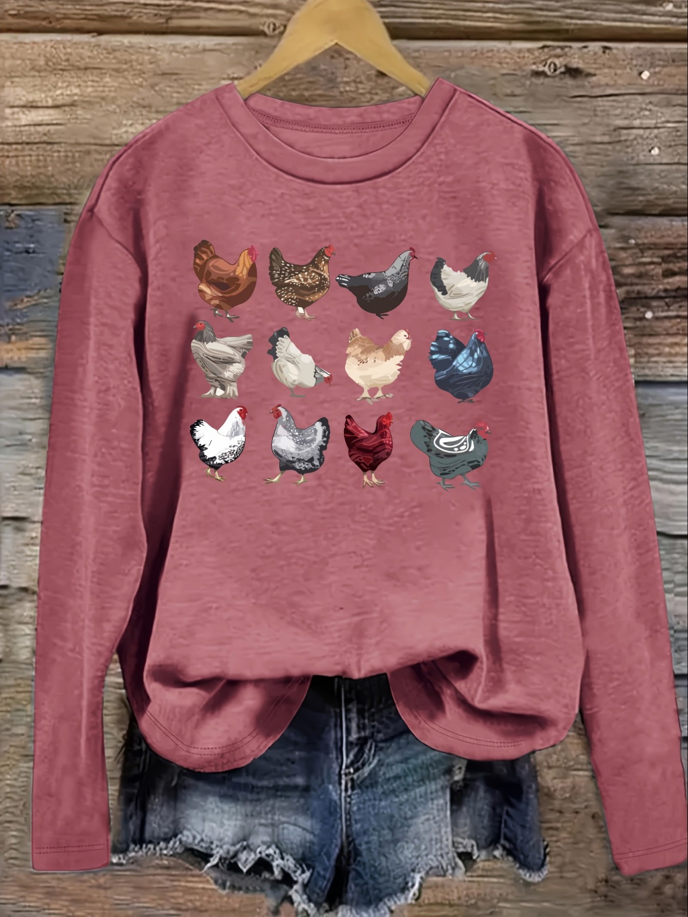 เสื้อยืดแขนยาวคอกลมลำลองสำหรับ - Winter Clothing Usa บทวิจารณ์และราคา