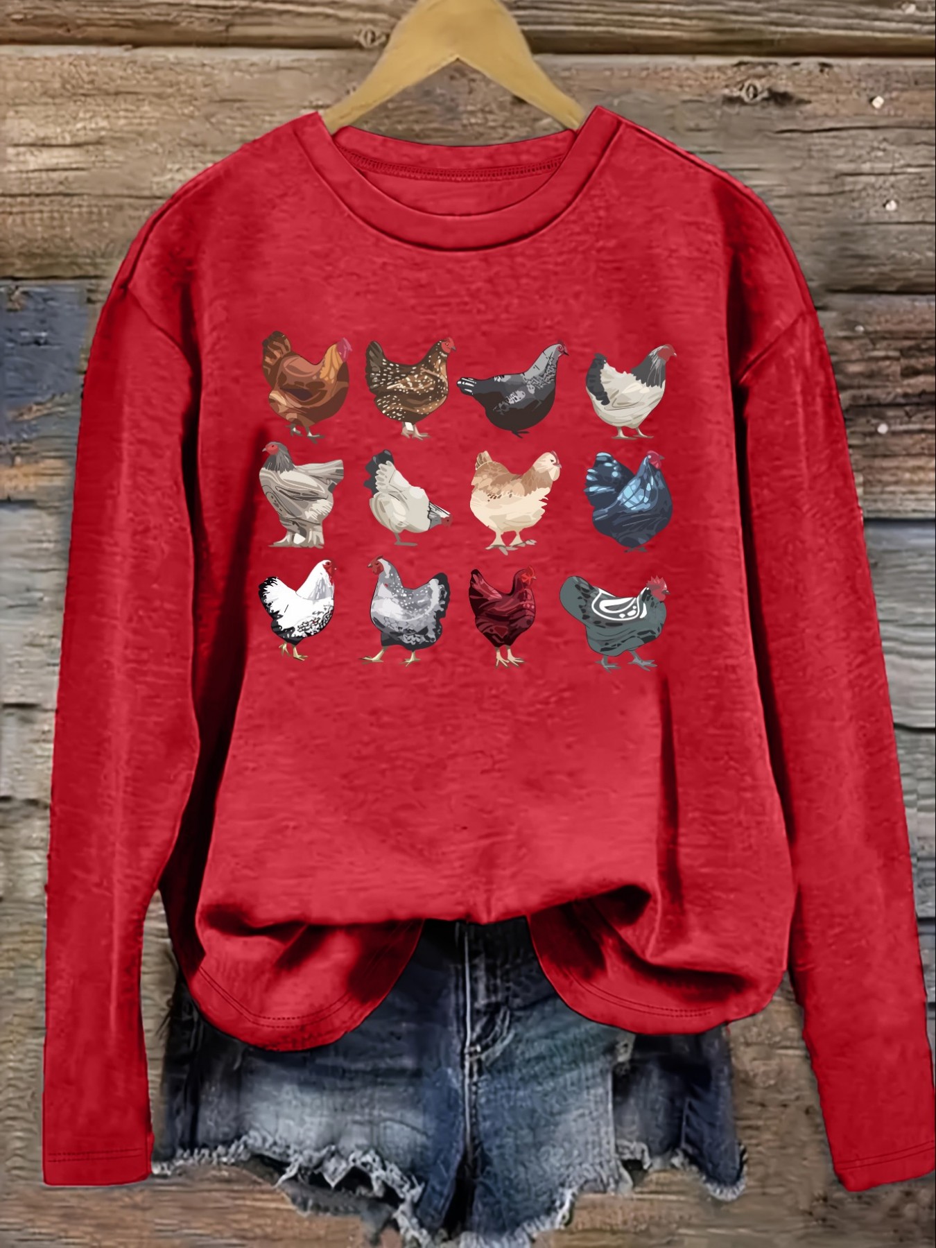 เสื้อยืดแขนยาวคอกลมลำลองสำหรับ - Winter Clothing Usa บทวิจารณ์และราคา