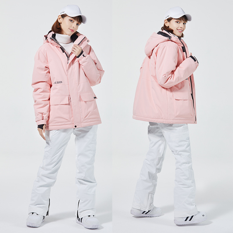 10K Pure White ชุดสกีสําหรับผู - Ski Pants Waterproof บทวิจารณ์และราคา