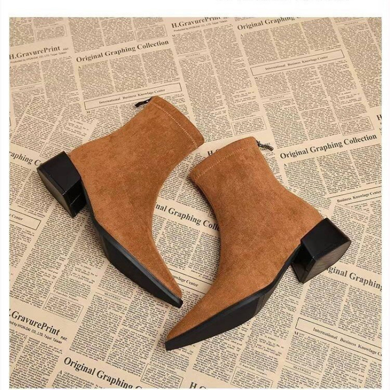 รองเท้าบูทส้นเตี้ยผู้หญิงสไตล์ - Winter Clothing Ladies บทวิจารณ์และราคา
