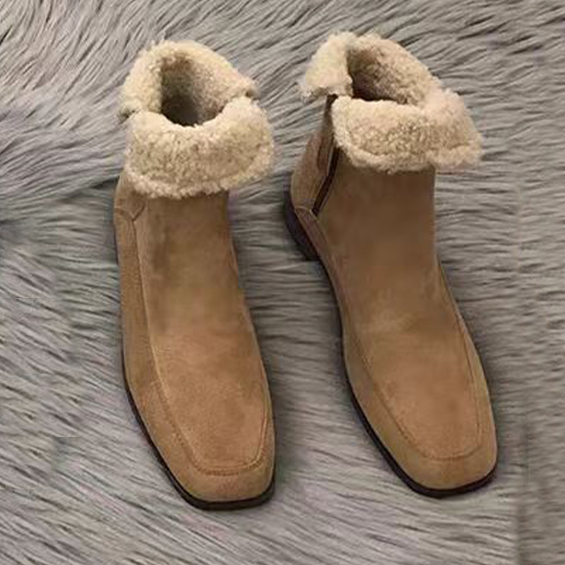 รองเท้าบูทข้อเท้าขนเฟอร์แบบใหม - Winter Clothing Ladies บทวิจารณ์และราคา