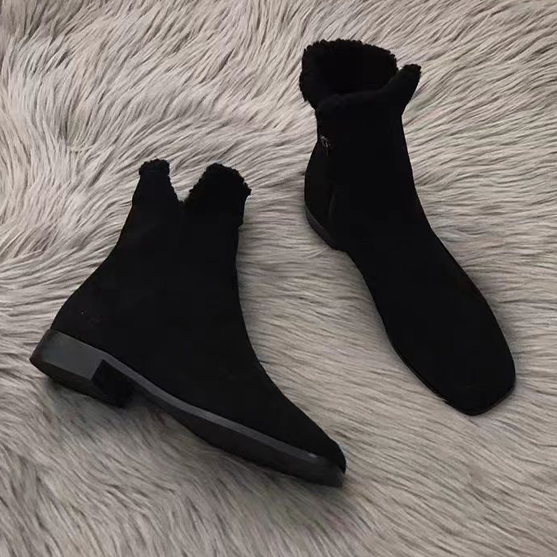 รองเท้าบูทข้อเท้าขนเฟอร์แบบใหม - Winter Clothing Ladies บทวิจารณ์และราคา