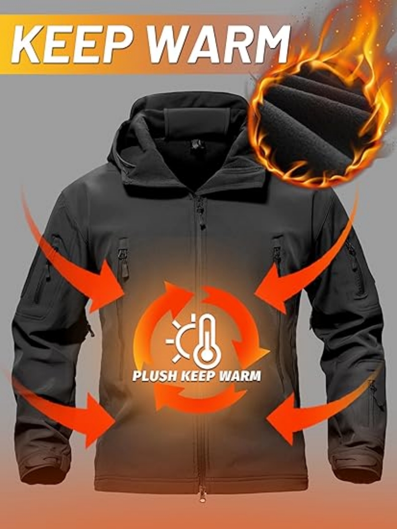 เสื้อแจ็คเก็ตซอฟต์เชลล์ผ้าฟลีซ - Windproof Jacket Softshell บทวิจารณ์และราคา