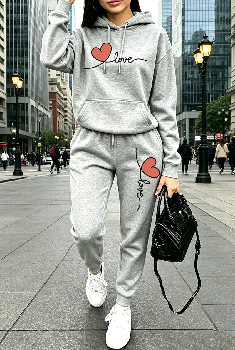 ชุดวอร์มผู้หญิงลายพิมพ์ลำลอง แ - Winter Clothing Usa บทวิจารณ์และราคา