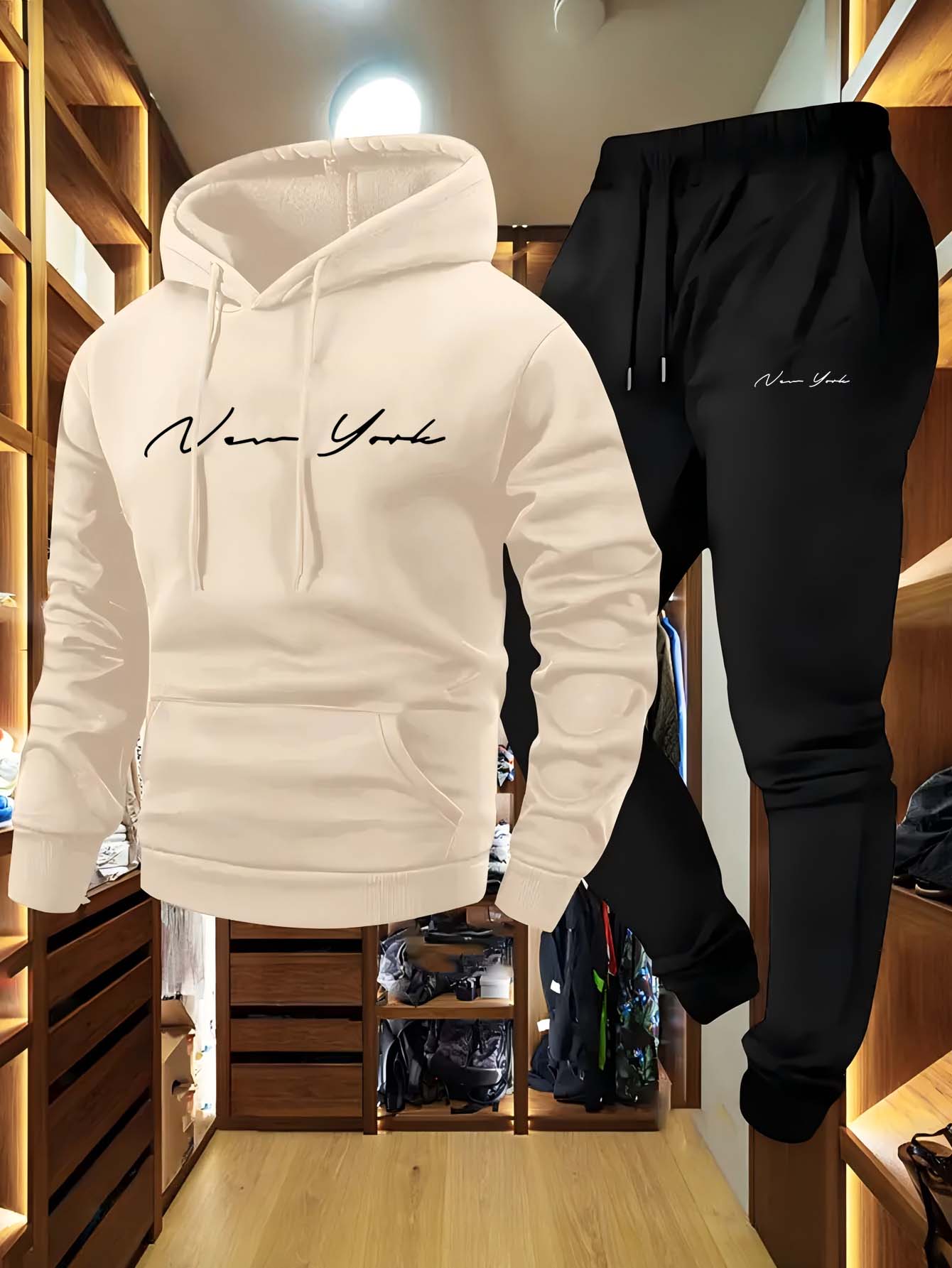 ชุดเสื้อฮู้ดและกางเกงวอร์มผู้ช - Winter Wear Clothes บทวิจารณ์และราคา
