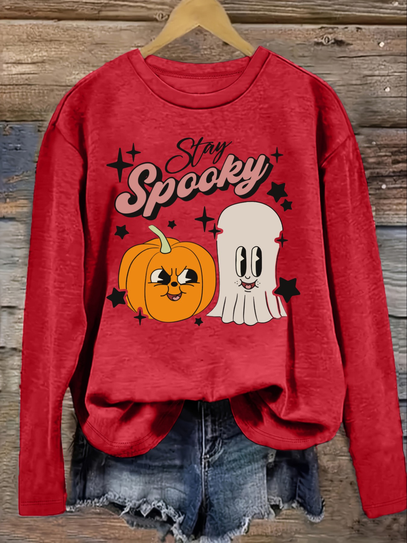 เสื้อยืดแขนยาวคอกลมลำลองสำหรับ - Winter Clothing Usa บทวิจารณ์และราคา