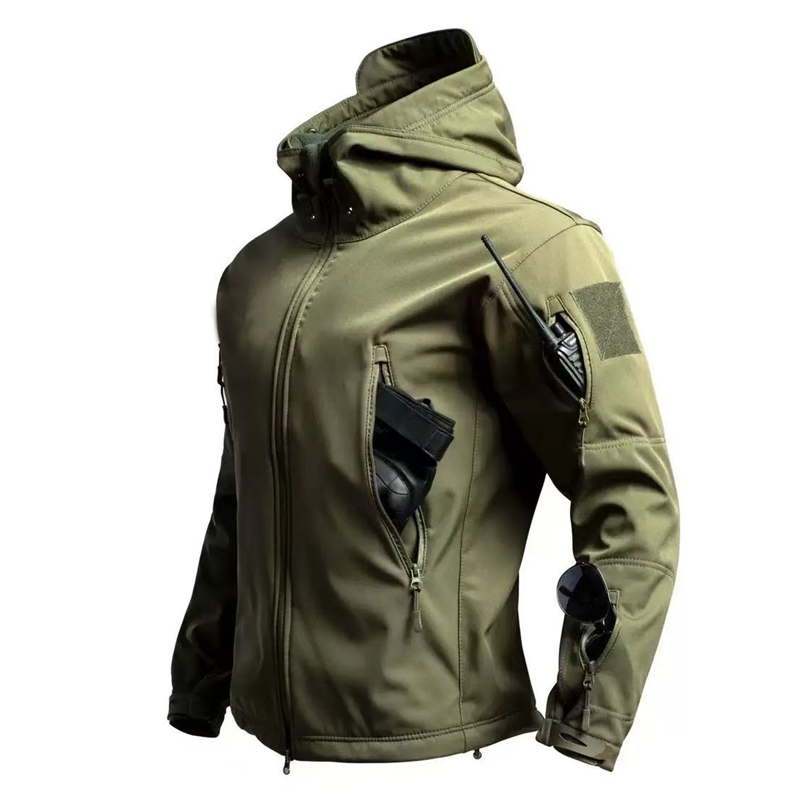 ผู้ชายทหารยุทธวิธีฤดูหนาวฤดูใบ - Windproof Jacket Softshell บทวิจารณ์และราคา