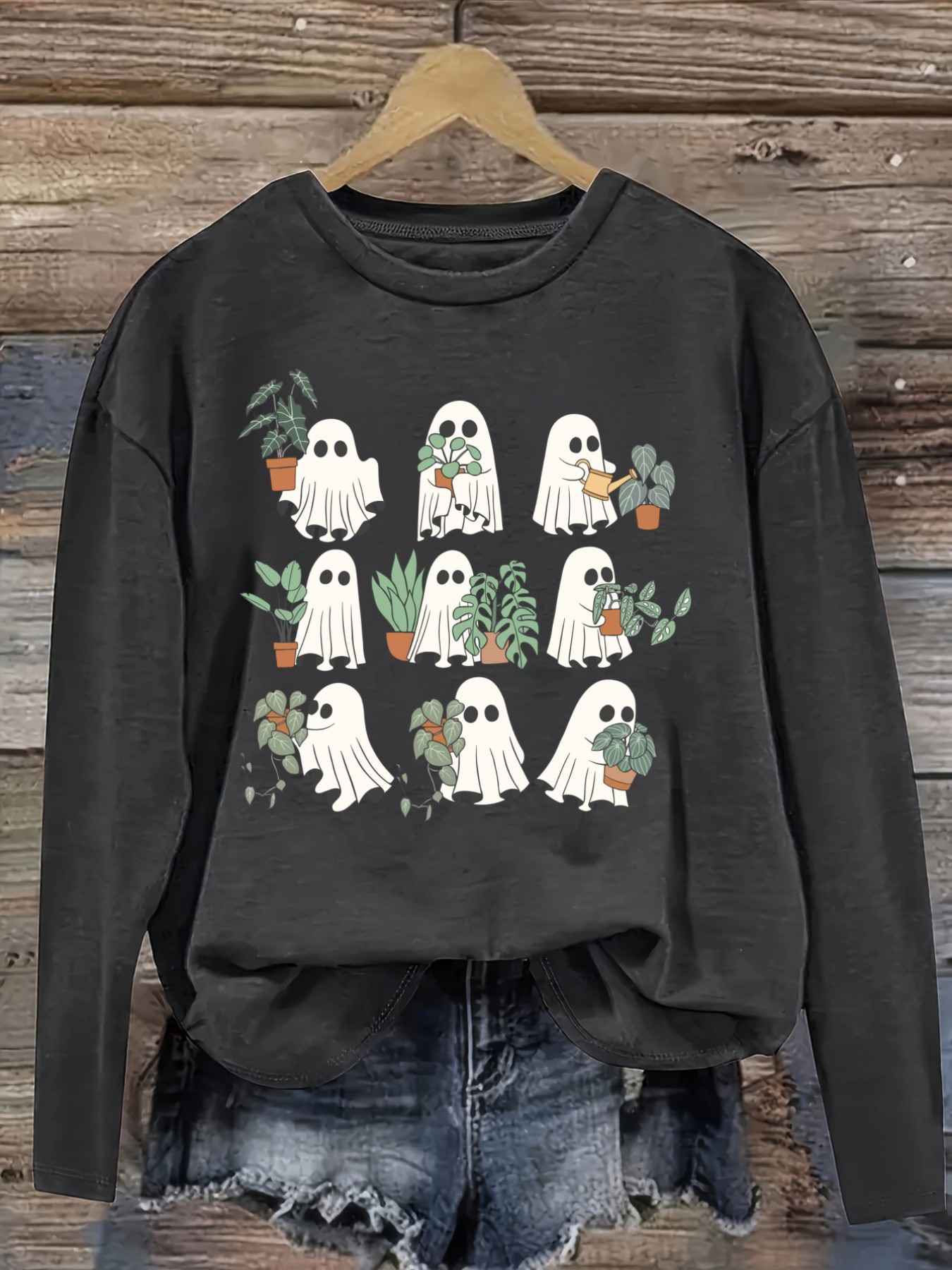 เสื้อยืดแขนยาวคอกลมลำลองสำหรับ - Winter Clothing Usa บทวิจารณ์และราคา