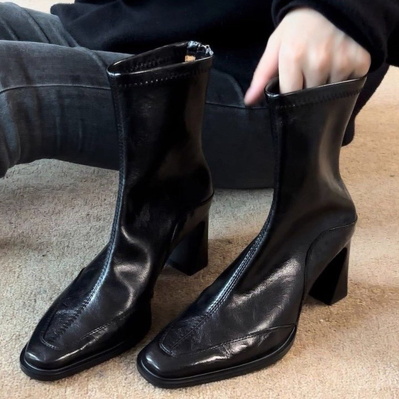 รองเท้าบูทส้นสูงแบบหุ้มข้อสำหร - Winter Clothing Ladies บทวิจารณ์และราคา