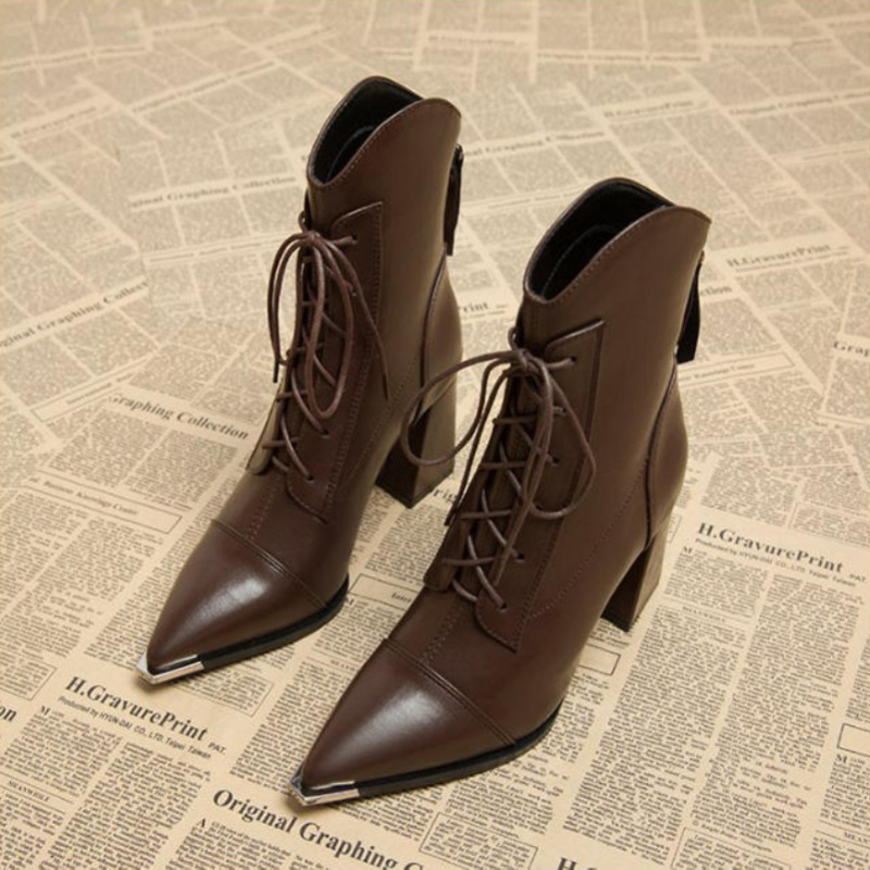 รองเท้าบูทข้อเท้าผู้หญิง แฟชั่ - Winter Clothing Ladies บทวิจารณ์และราคา